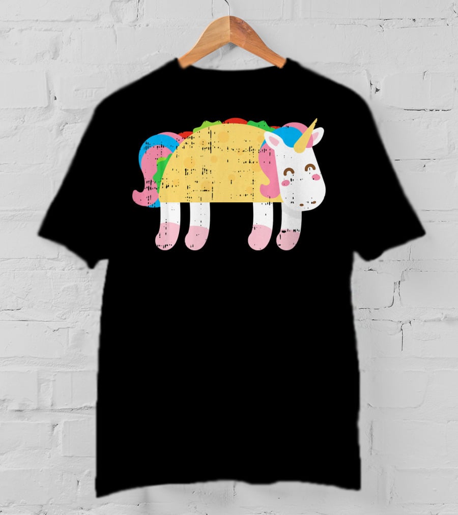 Cute Unicorn Taco Cinco De Mayo Festive Foodie T-Shirt