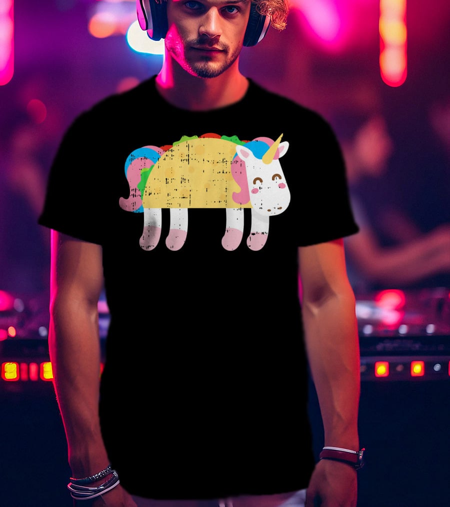 Cute Unicorn Taco Cinco De Mayo Festive Foodie T-Shirt