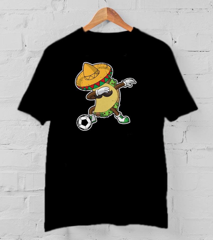Cinco De Mayo Dabbing Taco Soccer Football T-Shirt