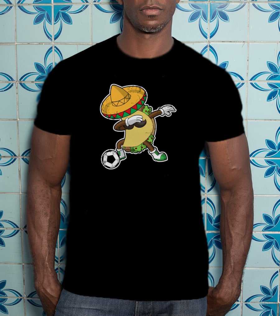 Cinco De Mayo Dabbing Taco Soccer Football T-Shirt