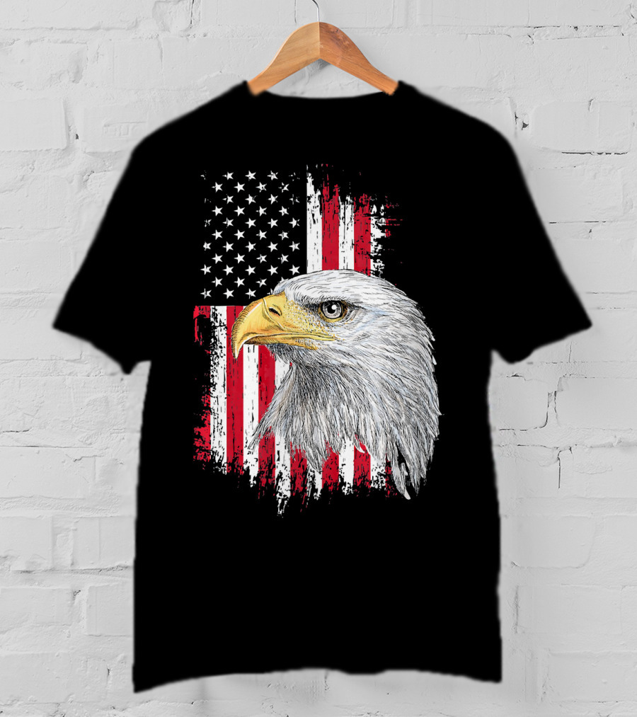 USA Bald Eagle American Flag Independence Day Fourth Of July T-Shirt