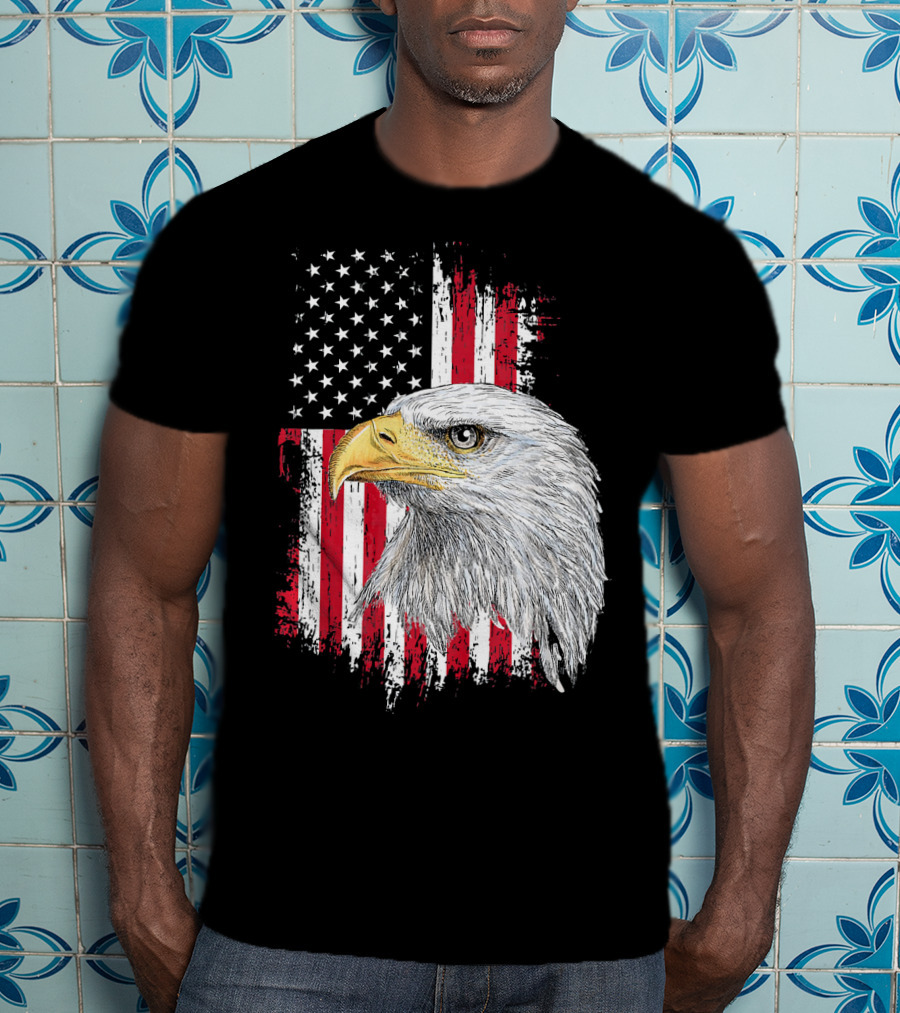 USA Bald Eagle American Flag Independence Day Fourth Of July T-Shirt
