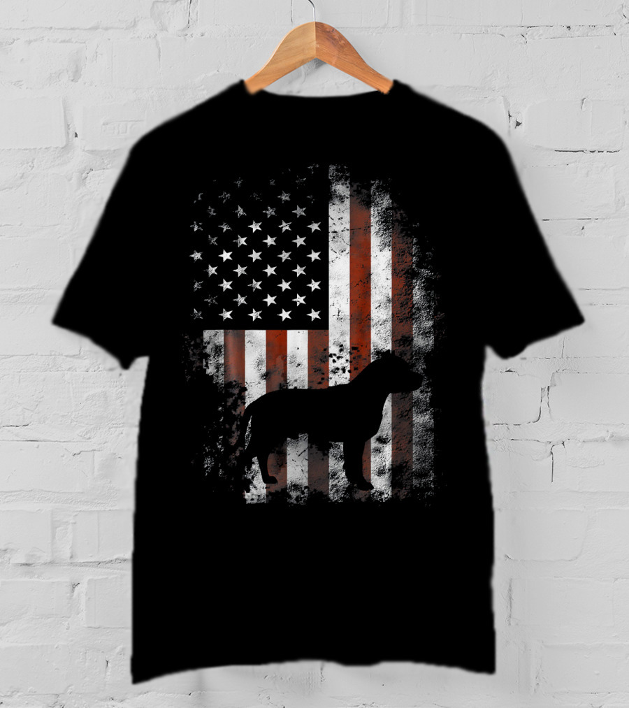 American Pitbull Terrier Flag T-Shirt