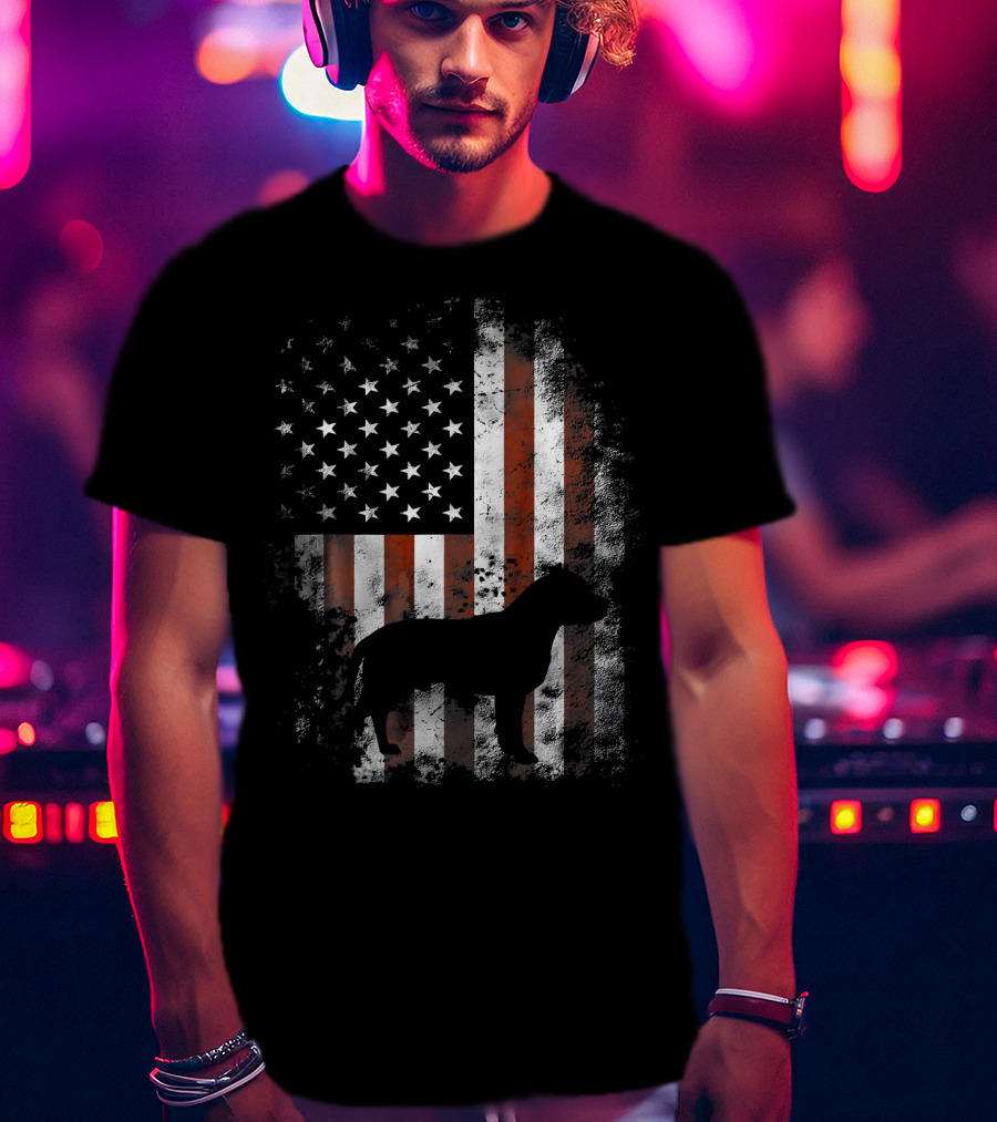American Pitbull Terrier Flag T-Shirt