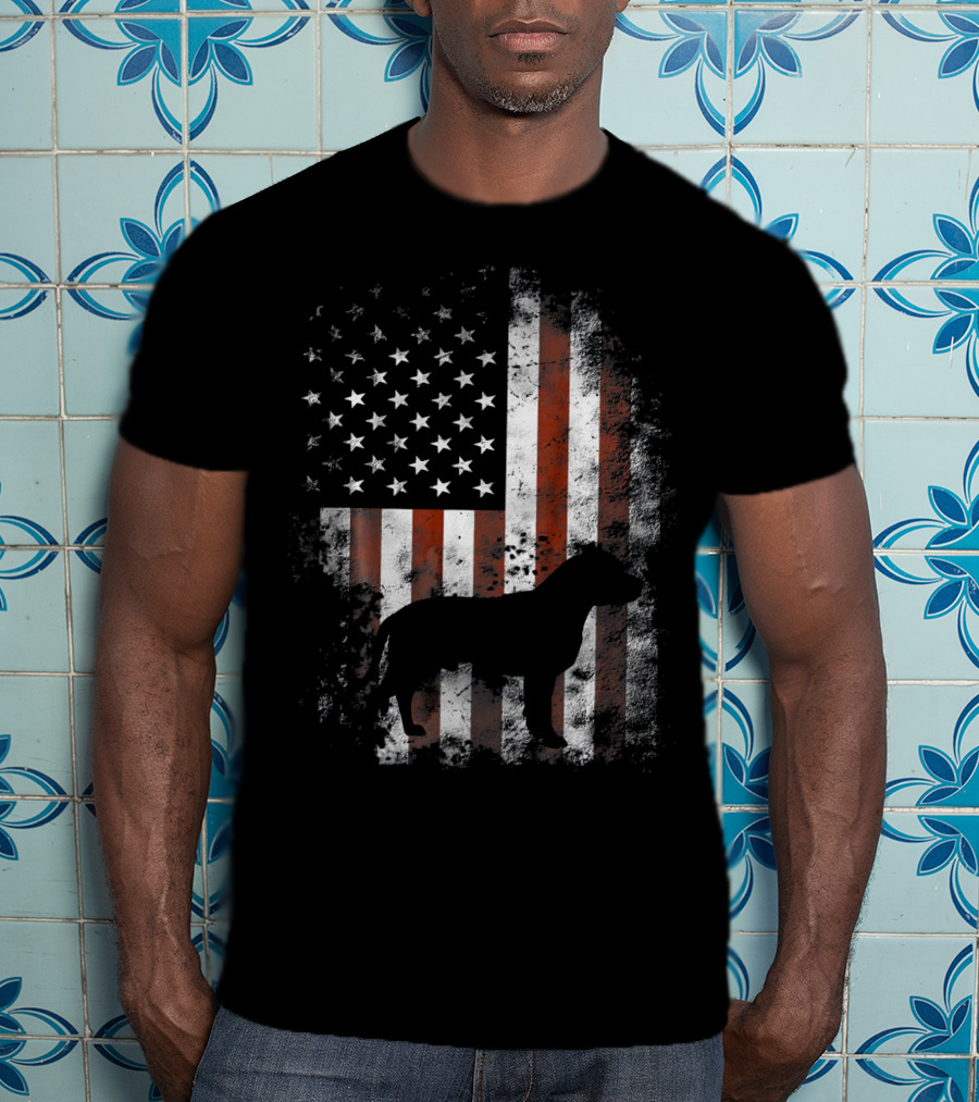 American Pitbull Terrier Flag T-Shirt