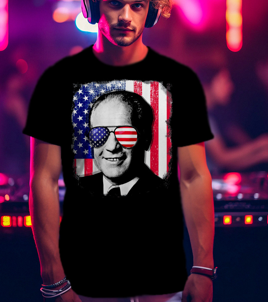 Gerald Ford American Flag Sunglasses Independence Day T-Shirt