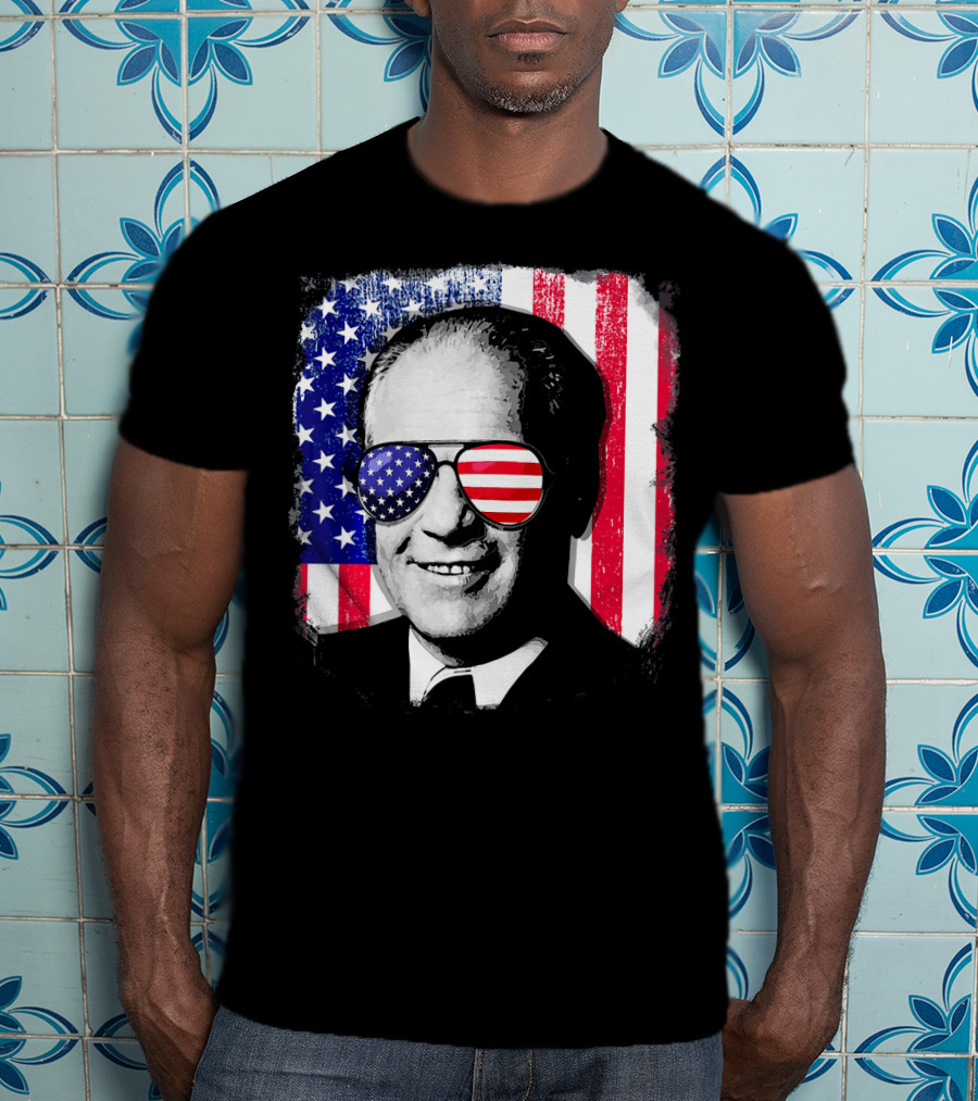 Gerald Ford American Flag Sunglasses Independence Day T-Shirt