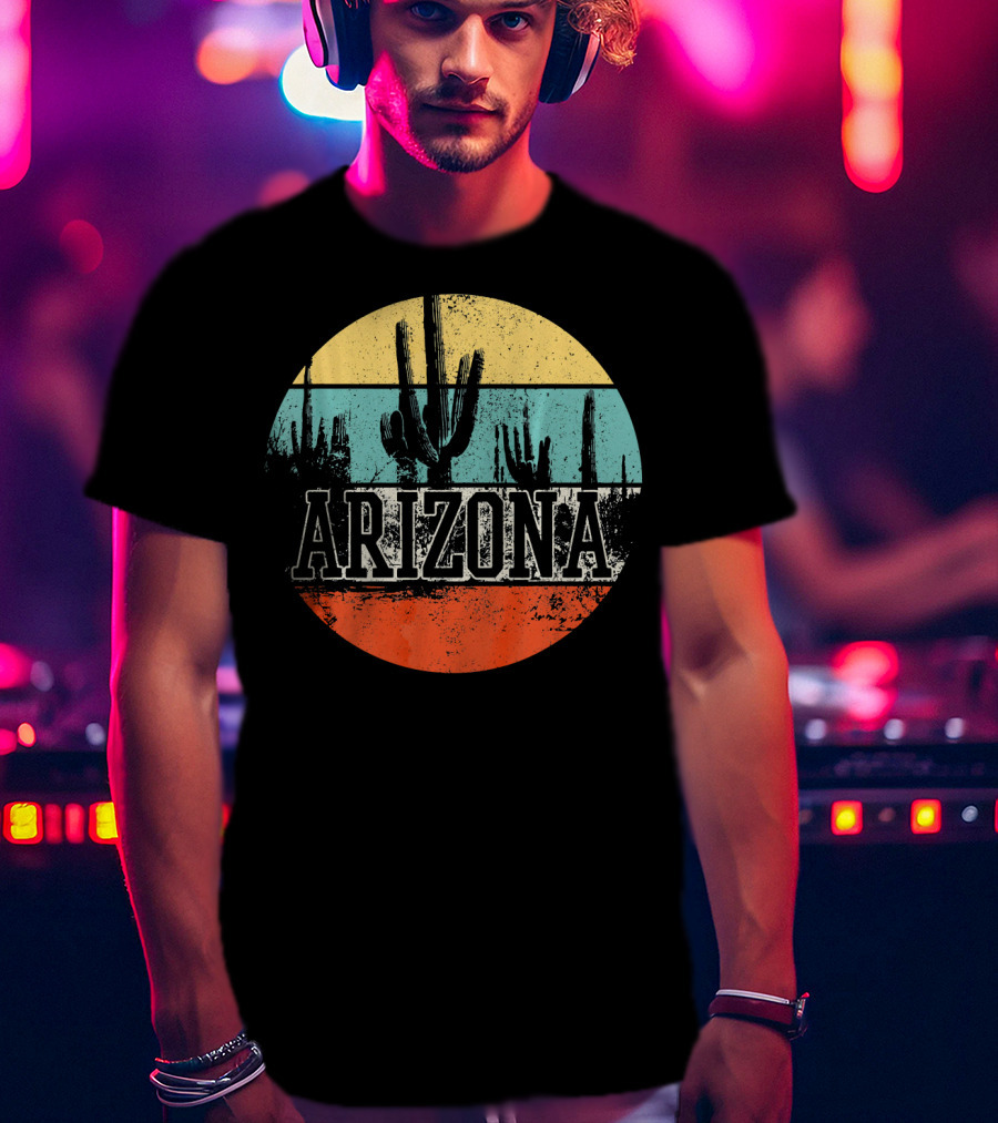 Arizona Desert Vintage Cactus Retro USA T-Shirt