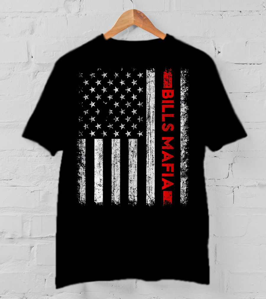 American Flag Bills Mafia Patriotic Buff T-Shirt