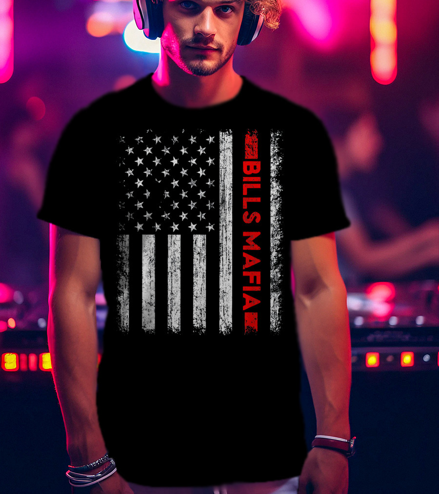 American Flag Bills Mafia Patriotic Buff T-Shirt