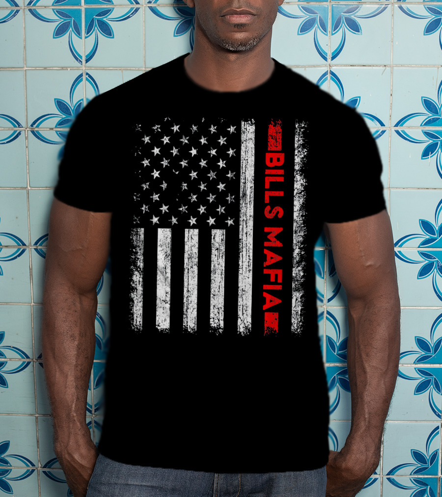 American Flag Bills Mafia Patriotic Buff T-Shirt
