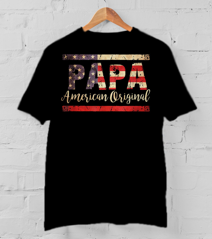 Papa American Original Vintage Flag Mens T-Shirt