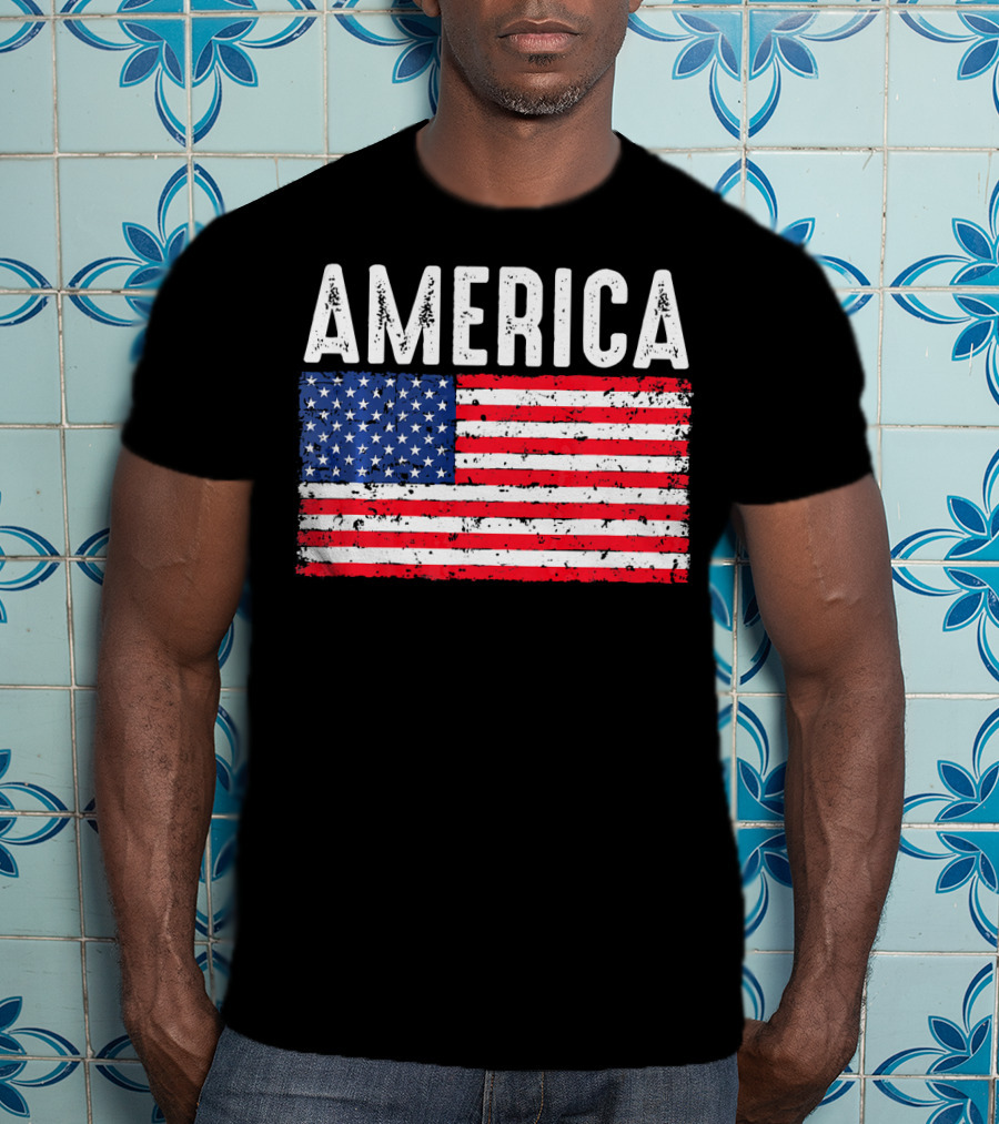 America Flag USA Patriotic Fourth Of July T-Shirt