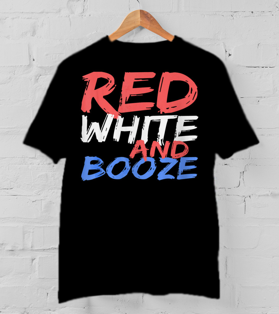 Red White And Booze Drinking T-Shirt