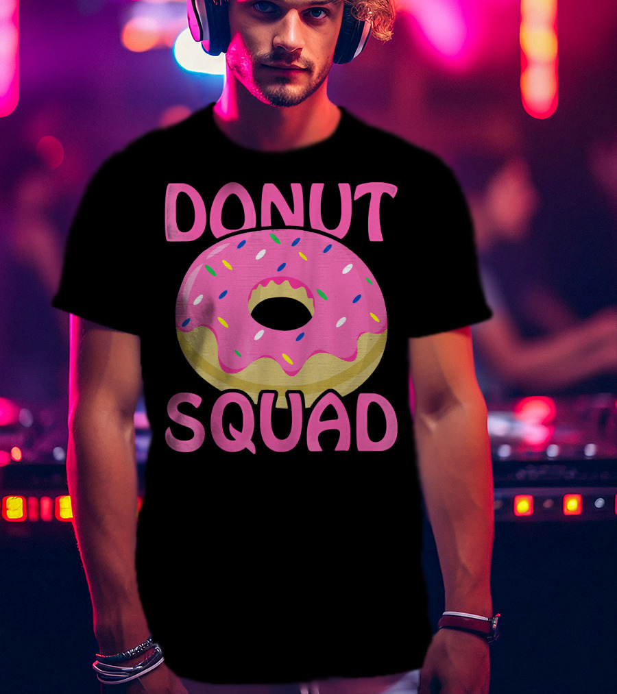 Donut Squad Pink Sprinkles Birthday T-Shirt