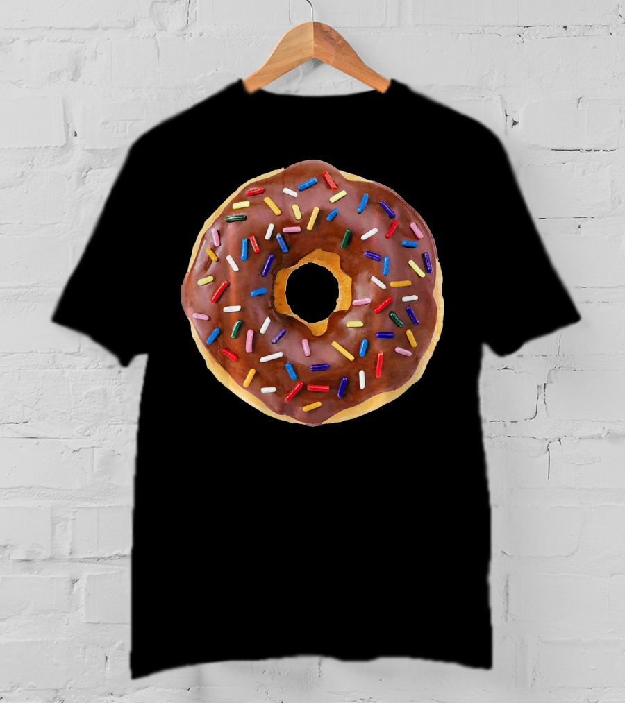 Chocolate Donut With Colorful Sprinkles T-Shirt