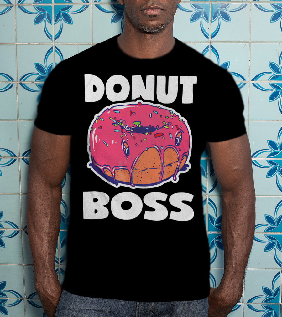 Donut Boss Vintage Baked Fried Cake Donut T-Shirt