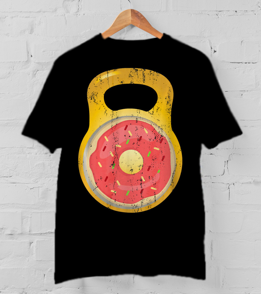 Funny Fitness Donut Kettlebell Doughnut T-Shirt