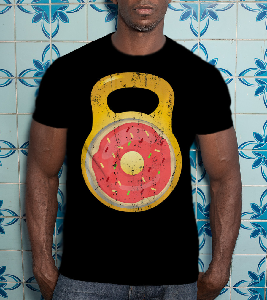 Funny Fitness Donut Kettlebell Doughnut T-Shirt