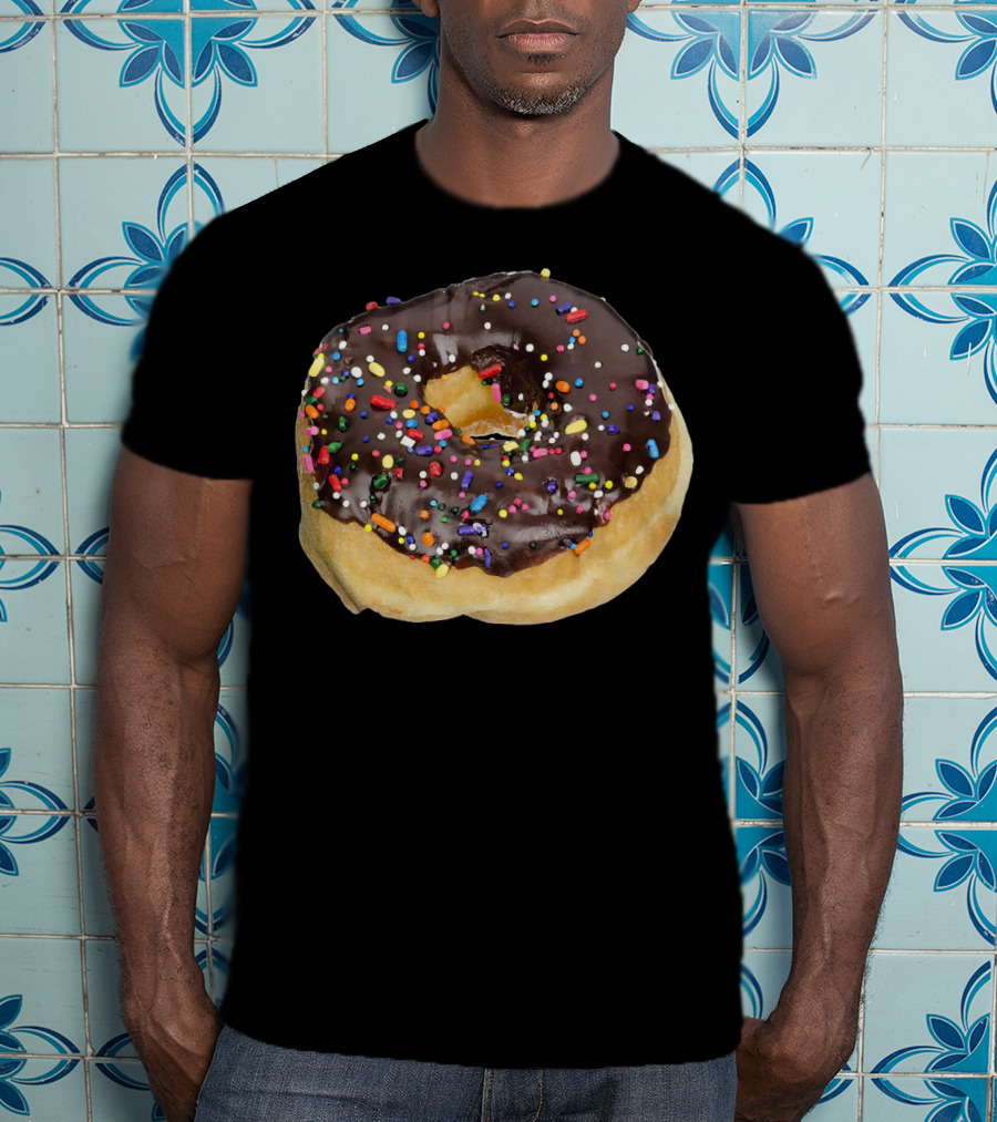 Chocolate Icing Colorful Sprinkles Donut Delight T-Shirt