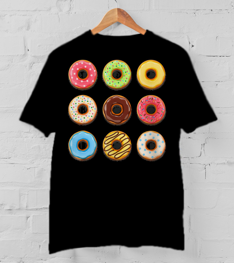 Donuts Sweet Mom Teens Girls Colorful T-Shirt