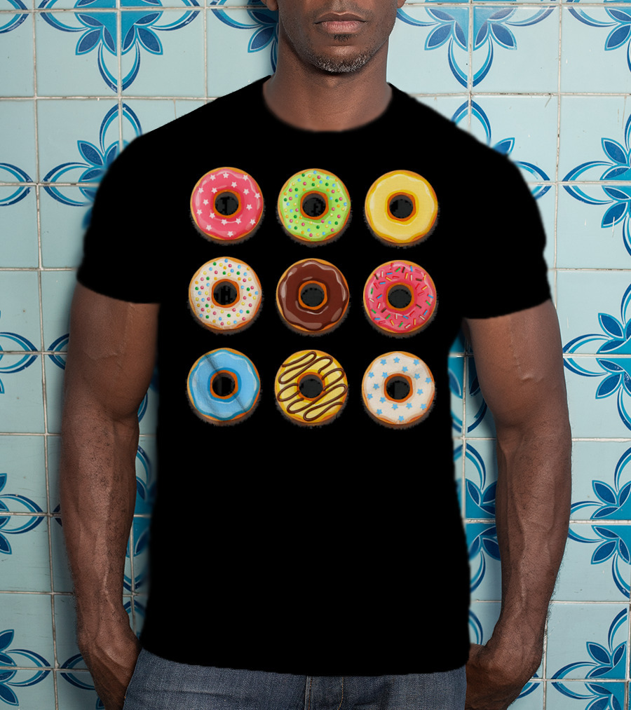 Donuts Sweet Mom Teens Girls Colorful T-Shirt