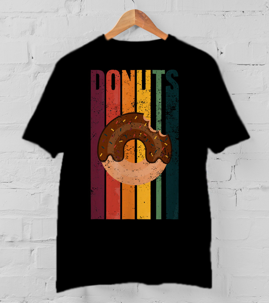 Vintage Donuts Lover Chocolate Sprinkles T-Shirt