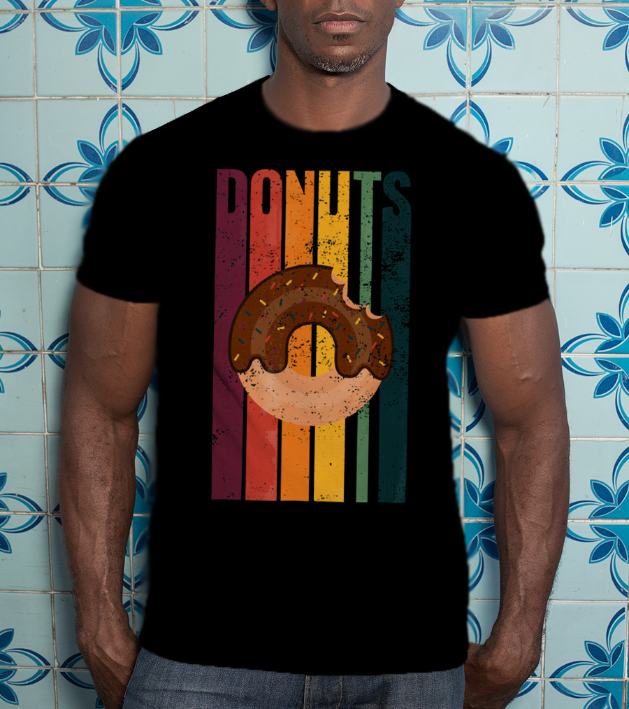Vintage Donuts Lover Chocolate Sprinkles T-Shirt