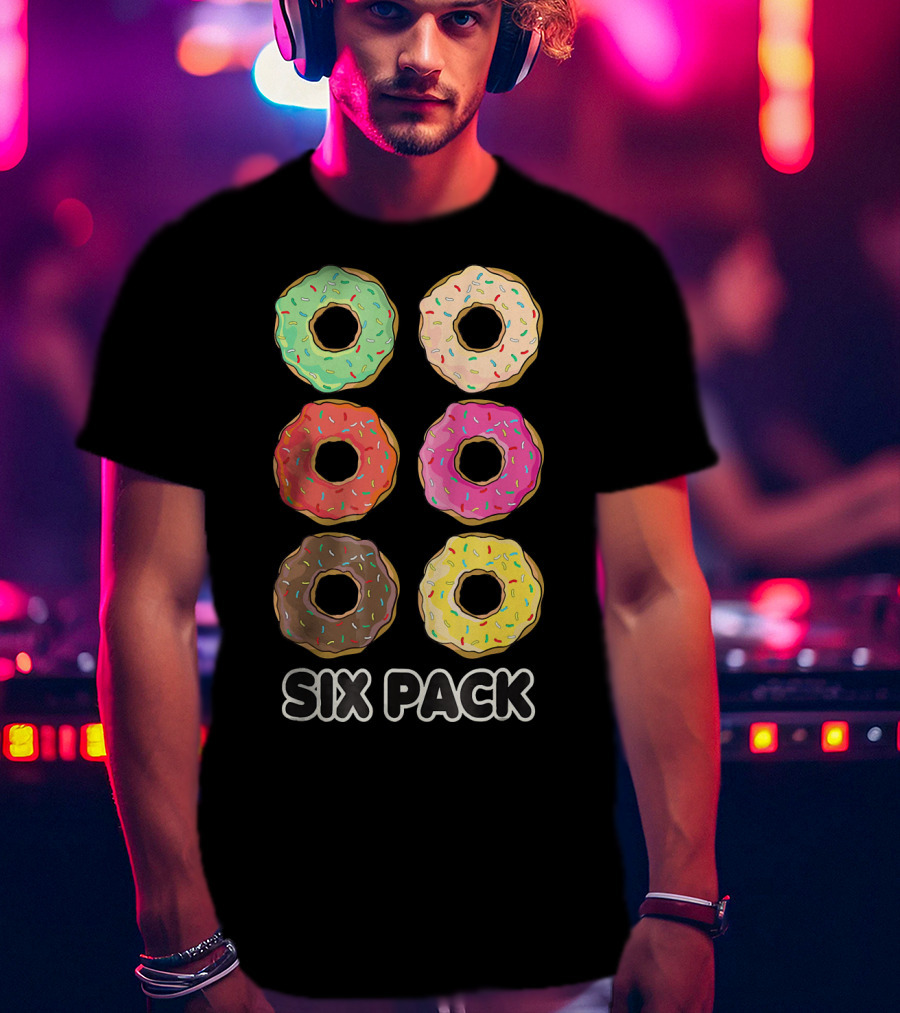 Six Pack Donut Muscle Funny T-Shirt