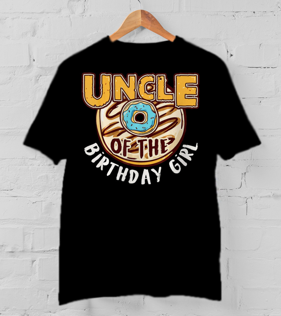 Uncle Of The Birthday Girl Donut T-Shirt