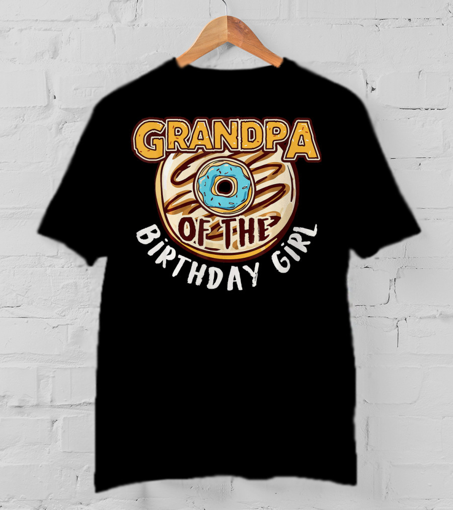 Grandpa Of The Birthday Girl Donut T-Shirt
