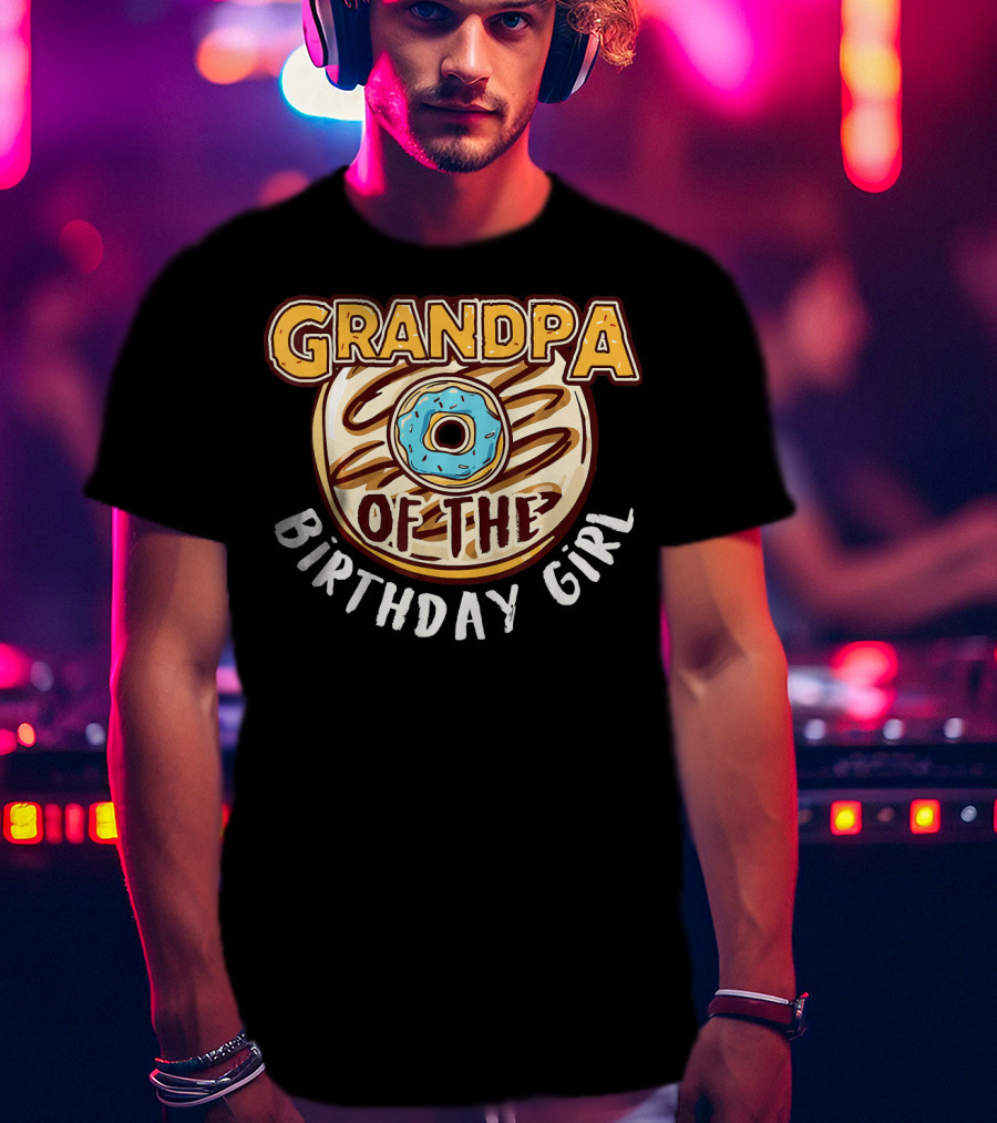 Grandpa Of The Birthday Girl Donut T-Shirt