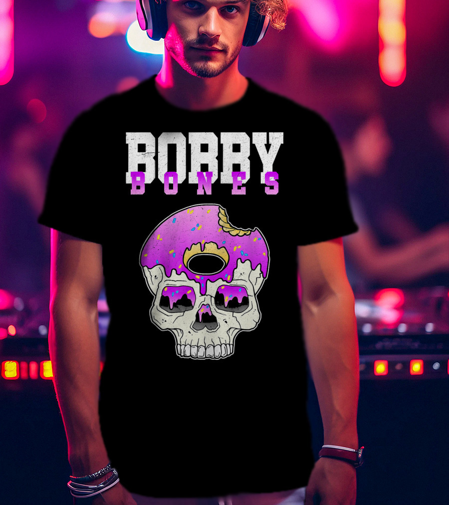Bobby Bones Skull Donut Pink Sweet Death T-Shirt