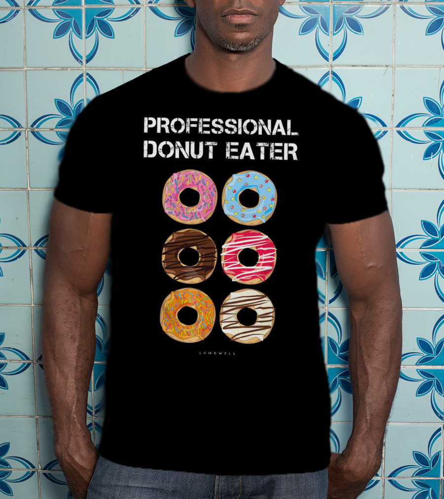 Professional Donut Eater Lumowell Colorful Donuts T-Shirt