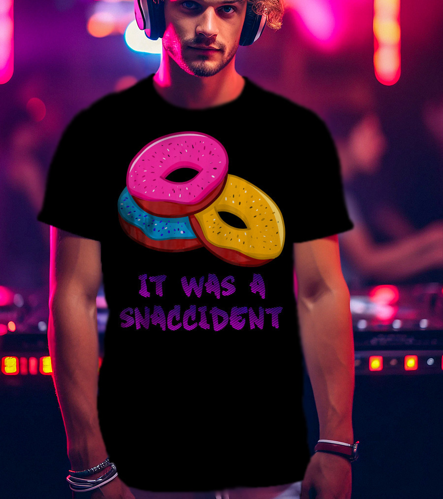 It Was A Snaccident Donut Trio Fun T-Shirt