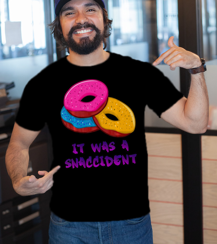 It Was A Snaccident Donut Trio Fun T-Shirt