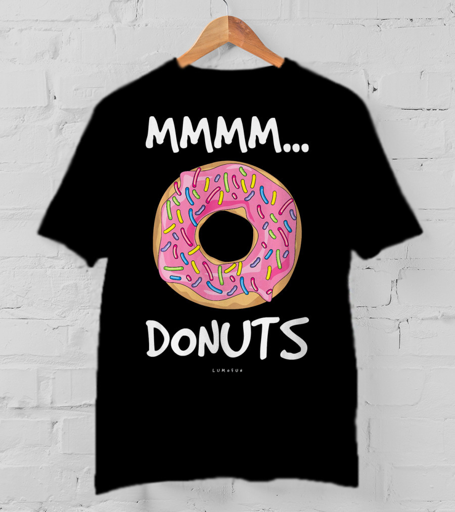MMM DONUTS Cute And Funny Pink Sprinkles T-Shirt