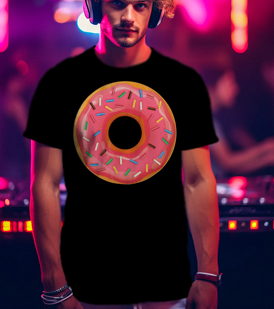 Simple Colorful Sprinkle Donut T-Shirt