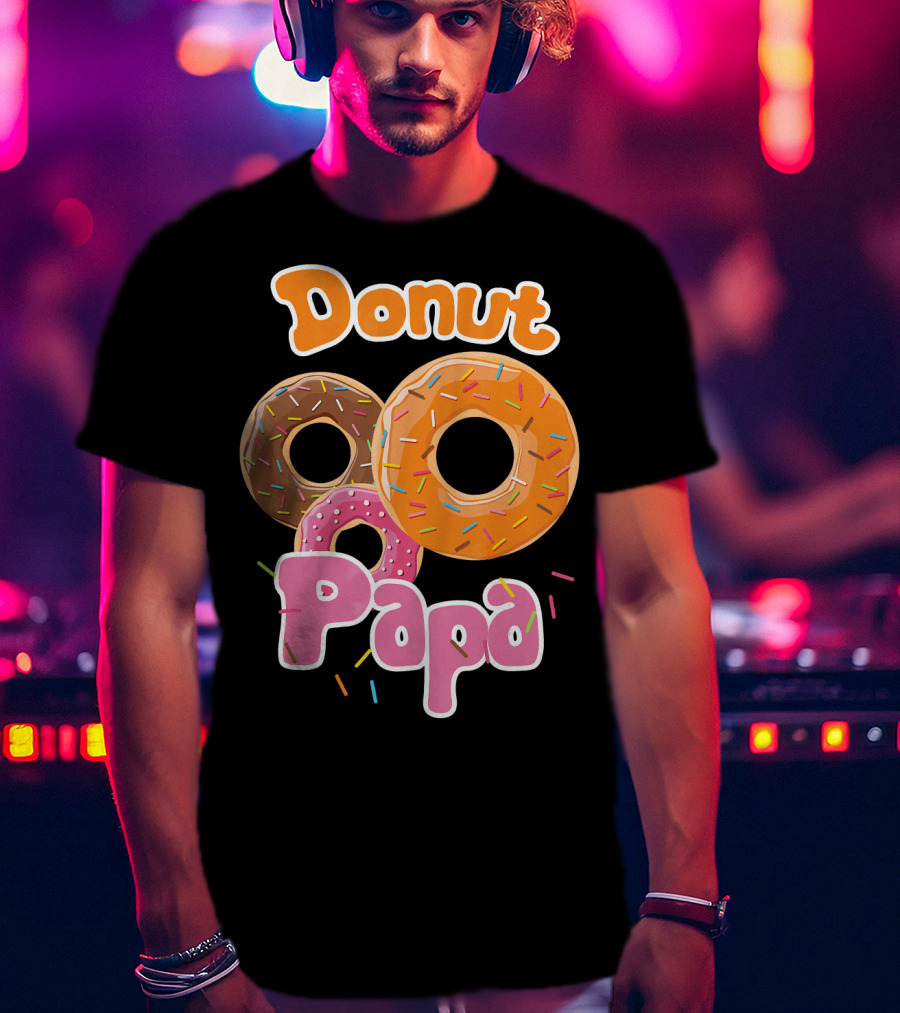 Donut Papa Fun Colorful Sprinkles T-Shirt