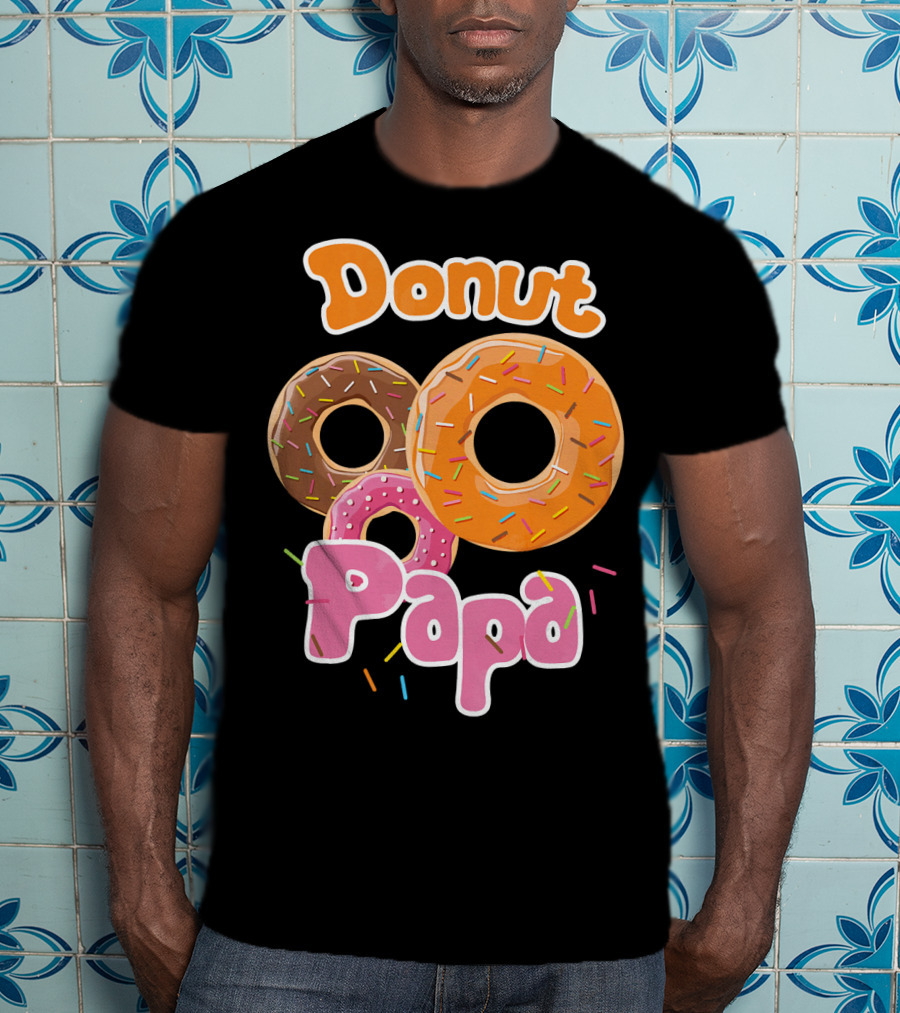 Donut Papa Fun Colorful Sprinkles T-Shirt