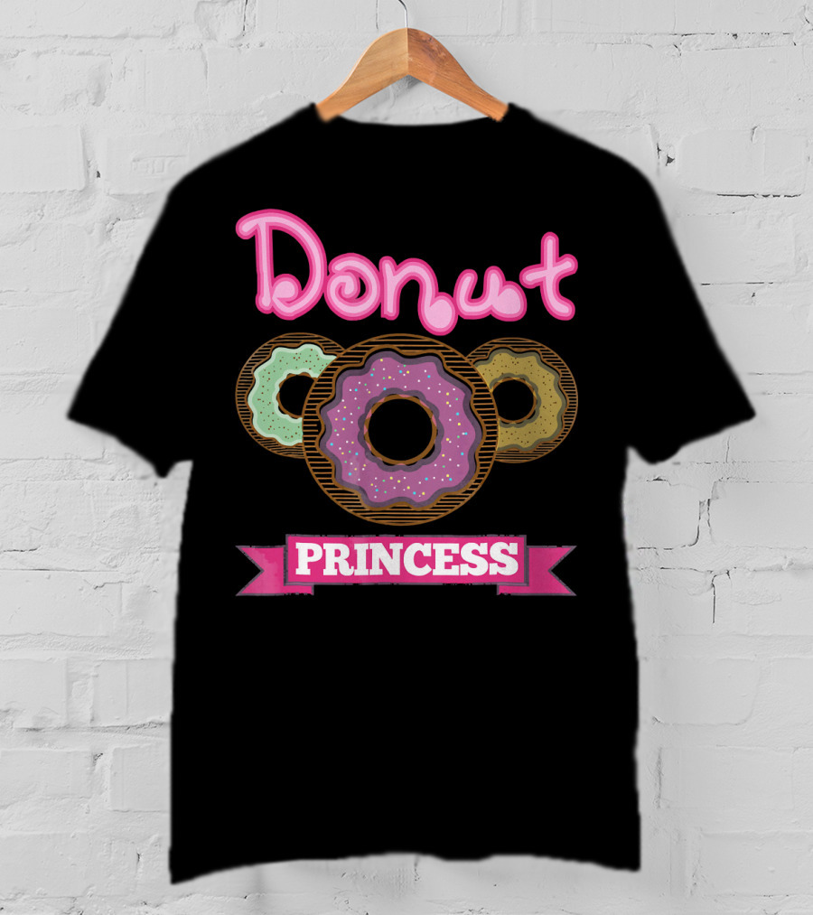 Donut Princess Pink Banner With Colorful Donuts T-Shirt
