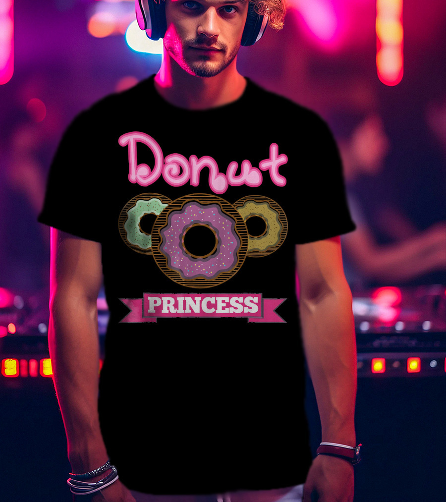 Donut Princess Pink Banner With Colorful Donuts T-Shirt