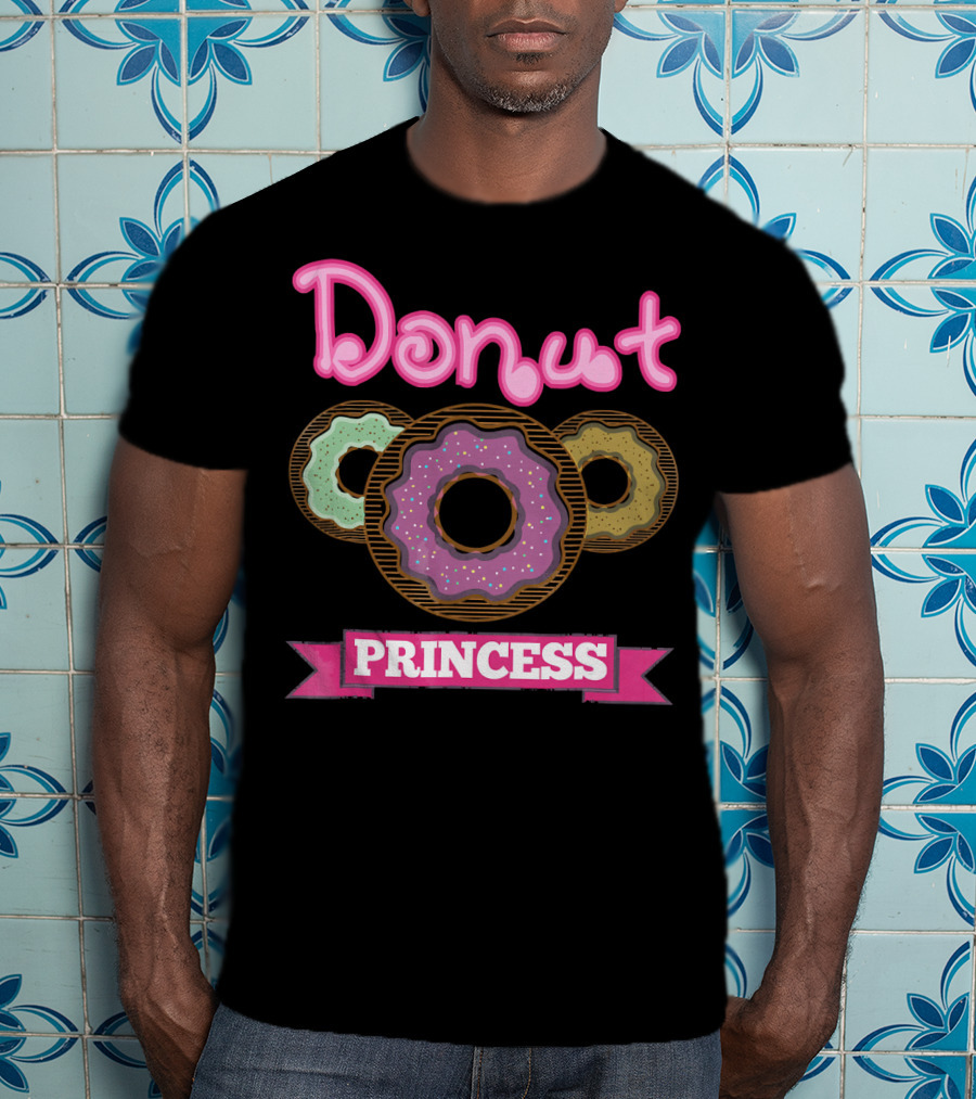 Donut Princess Pink Banner With Colorful Donuts T-Shirt