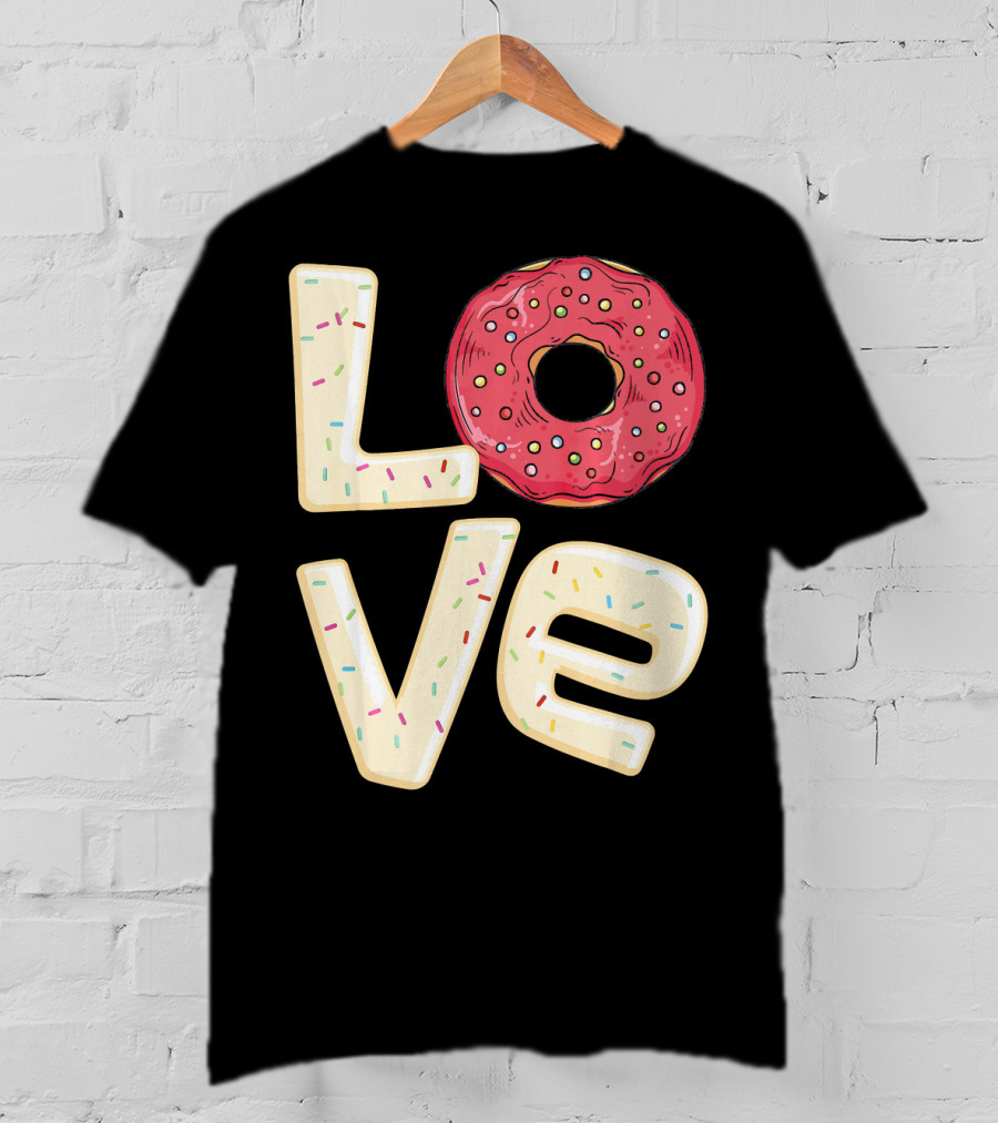 Funny I Love Bagel Donuts Sprinkled Love T-Shirt