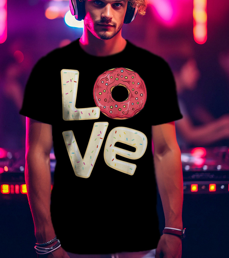 Funny I Love Bagel Donuts Sprinkled Love T-Shirt