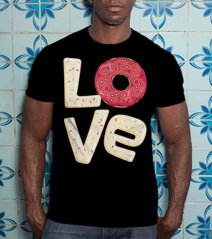 Funny I Love Bagel Donuts Sprinkled Love T-Shirt