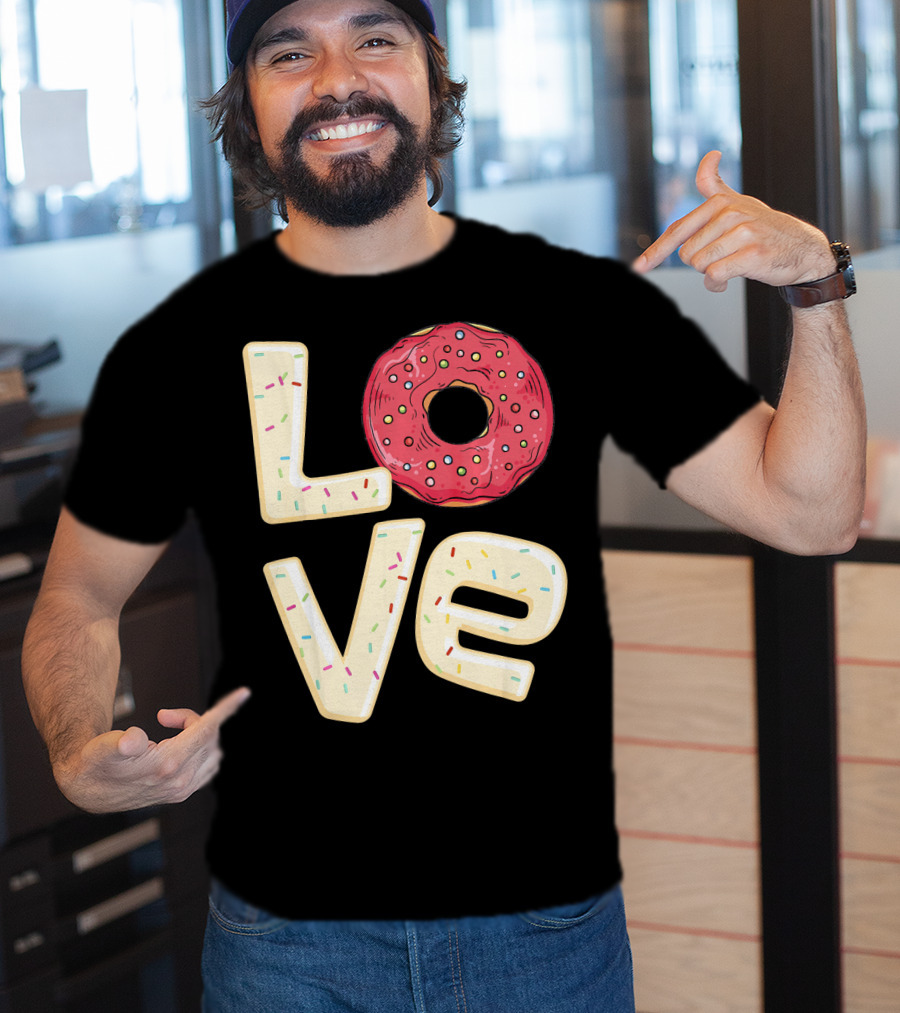 Funny I Love Bagel Donuts Sprinkled Love T-Shirt