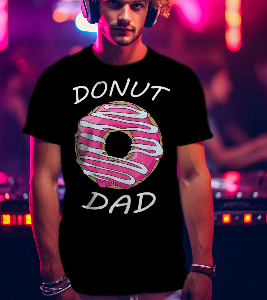 DONUT DAD Pink Frosting Swirl T-Shirt