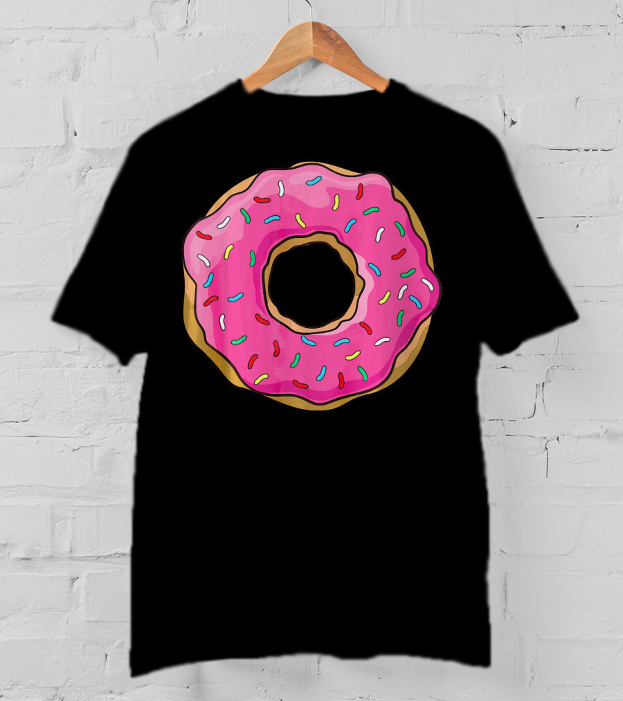 Big Pink Sprinkled Donut Iconic Sweet Treat T-Shirt