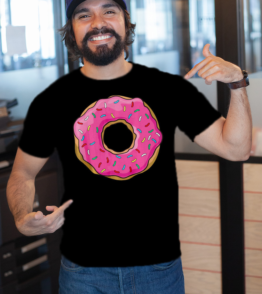 Big Pink Sprinkled Donut Iconic Sweet Treat T-Shirt